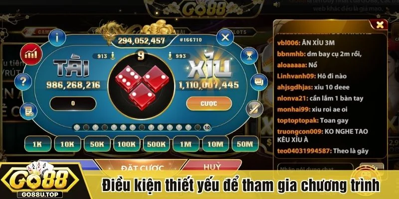 Điều kiện cần đáp ứng trước khi tham gia