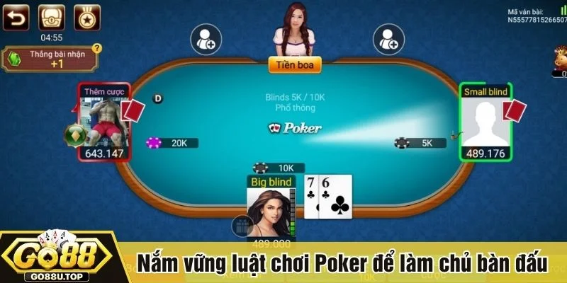 Luật chơi Poker và trình tự vòng cược