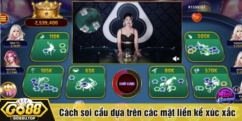 Cách soi cầu dựa trên các mặt liền kề xúc xắc