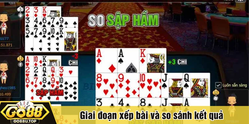 Giai đoạn xếp bài và so sánh kết quả