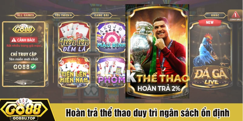 Hoàn trả thể thao duy trì ngân sách ổn định