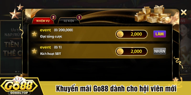 Khuyến mãi Go88 dành cho hội viên mới