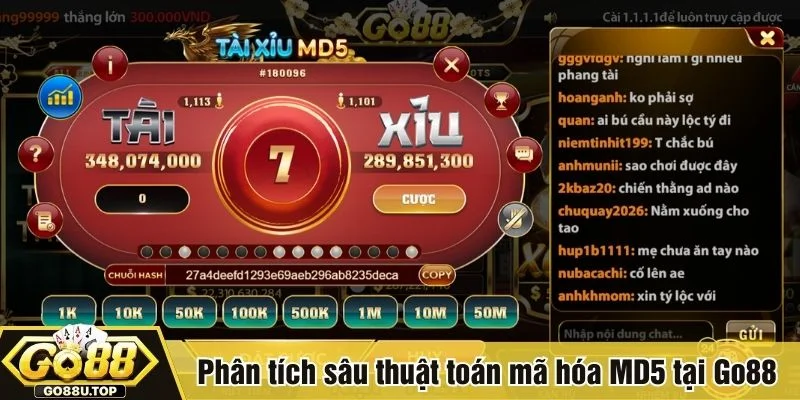 MD5 là thuật toán tạo chuỗi 32 ký tự từ dữ liệu đầu