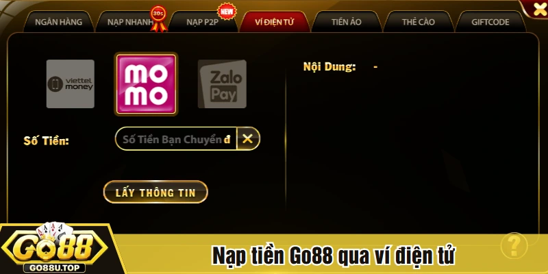 Nạp tiền Go88 qua ví điện tử