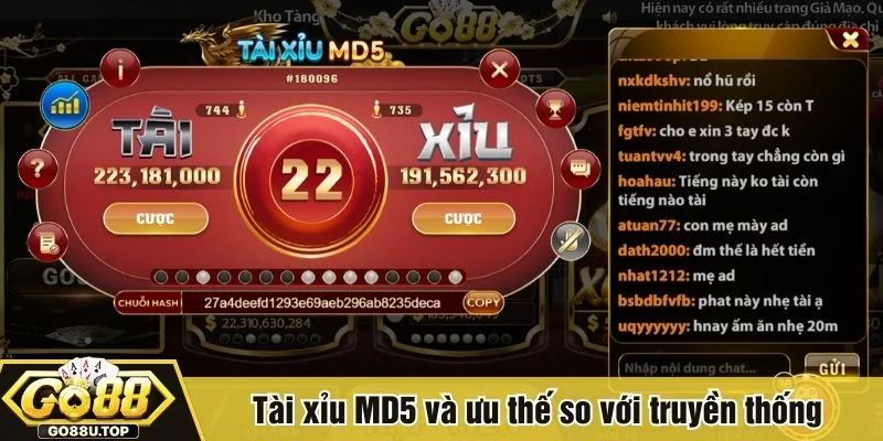 Tài xỉu MD5 trở thành lựa chọn hàng đầu tại Go88